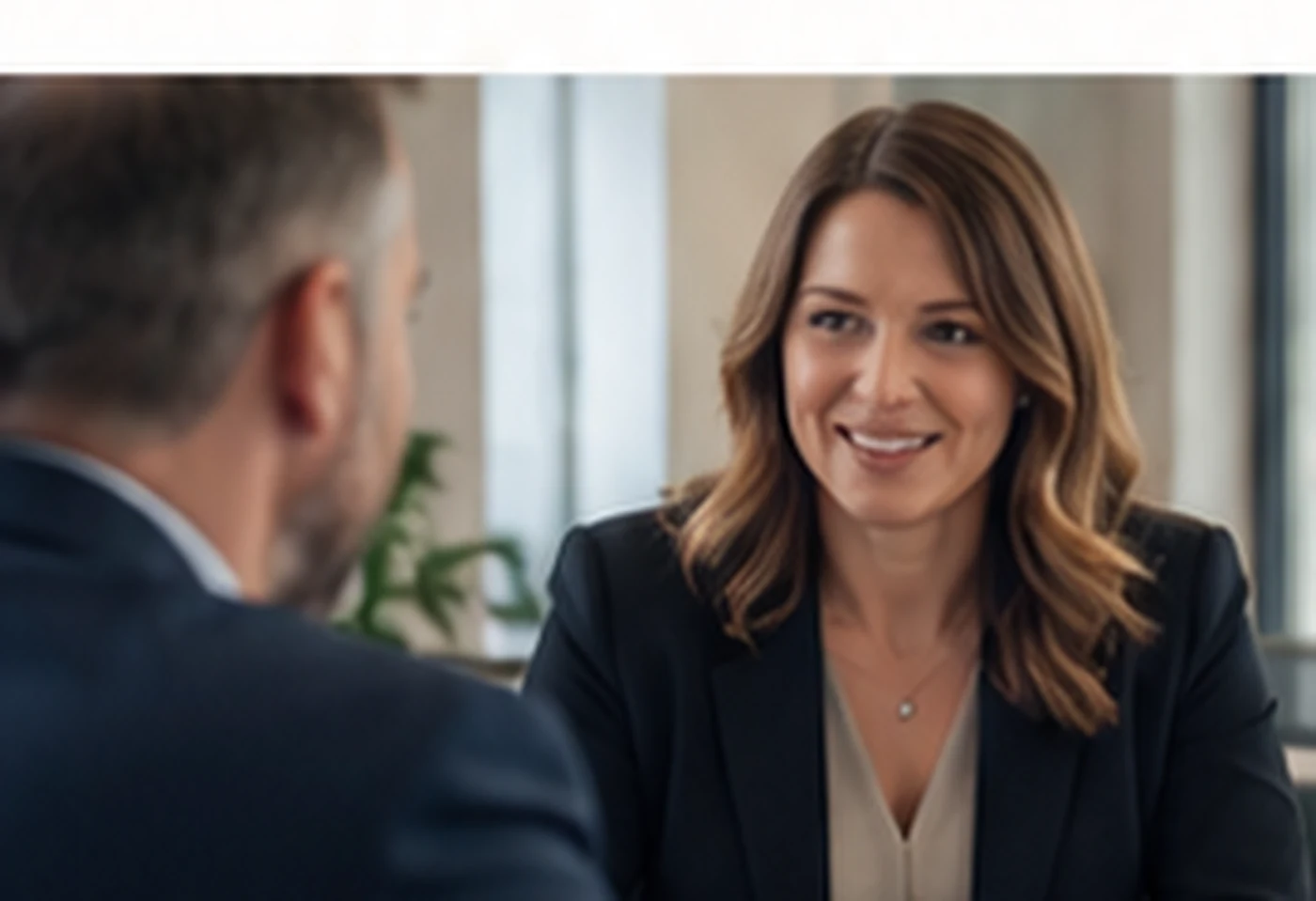 Professional accountant discussing business finances with a client